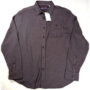 Robert Graham Mens XL Bressett Classic Fit Long Sleeve Shirt Red Houndstooth NWT